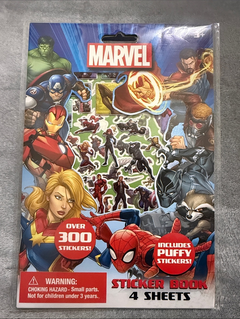 Marvel Sticker Sheets with Superhero Artwork